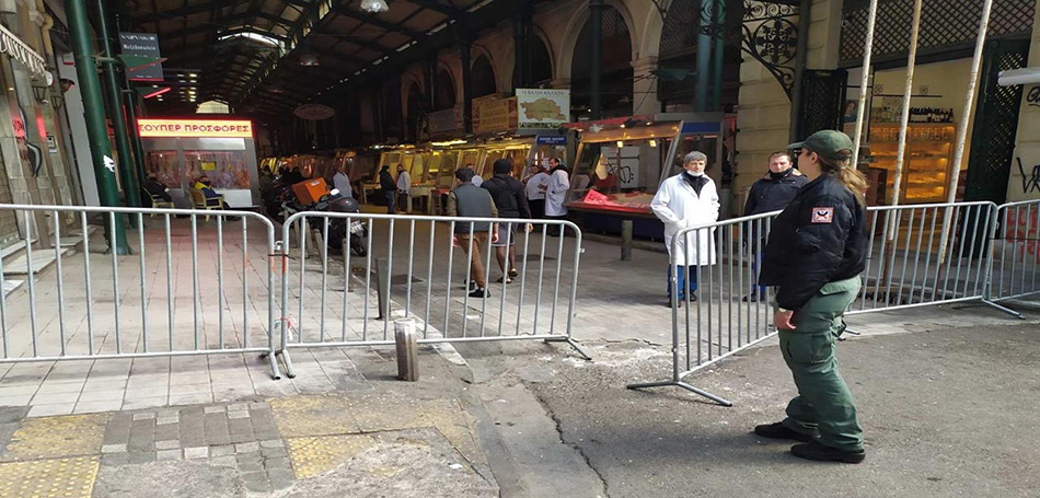 Ενισχύονται τα μέτρα για τον κορωνοϊό στην Βαρβάκειο αγορά