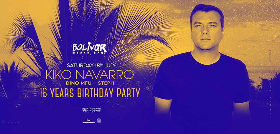 O Kiko Navarro στα decks του Bolivar Beach Bar
