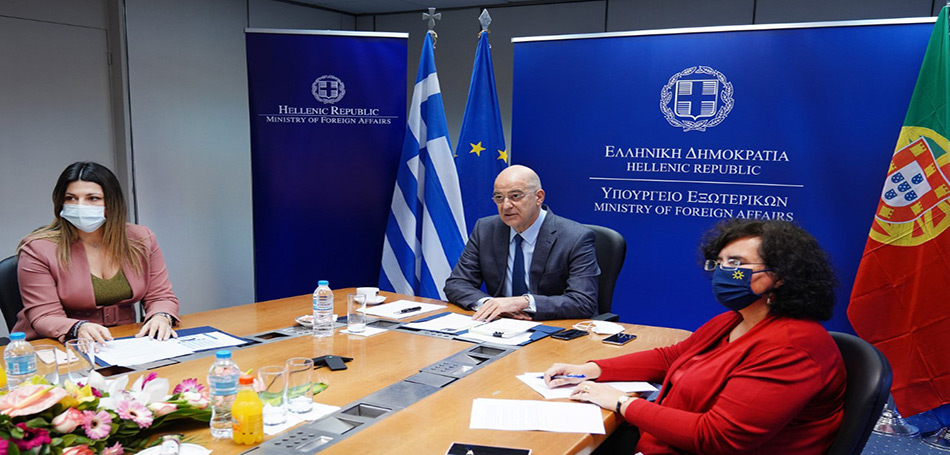 Τηλεδιάσκεψη Δένδια και Ζαχαράκη με τους Πρέσβεις της ΕΕ