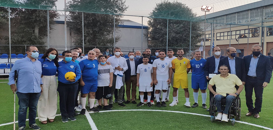 Την εθνική ομάδα ποδοσφαίρου 5x5 τυφλών, επισκέφθηκε στην Μίκρα ο Πρωυπουργός