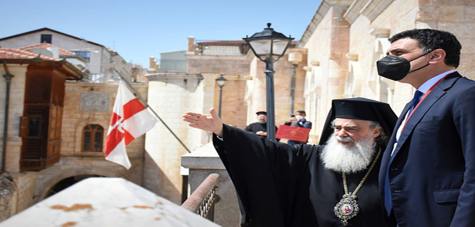 Συνάντηση Υπουργού Τουρισμού Κικίλια με τον Πατριάρχη Ιεροσολύμων Θεόφιλο Γ’